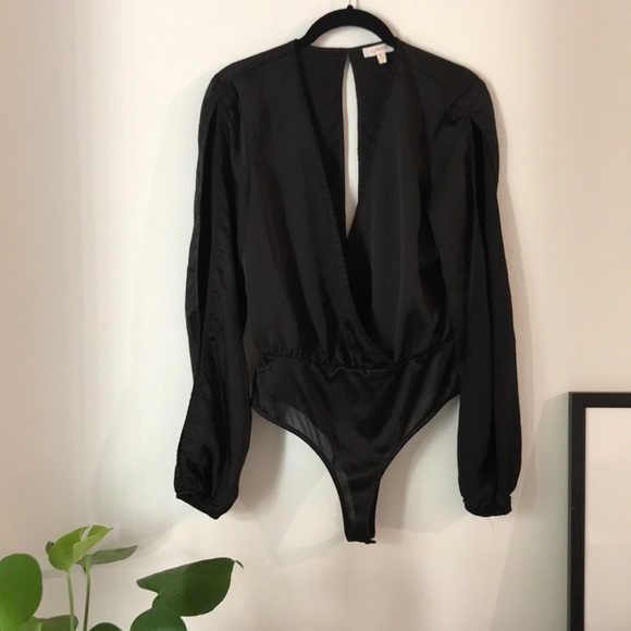 Forever 21 Satin Cutout Bodysuit - Picture 2 of 6